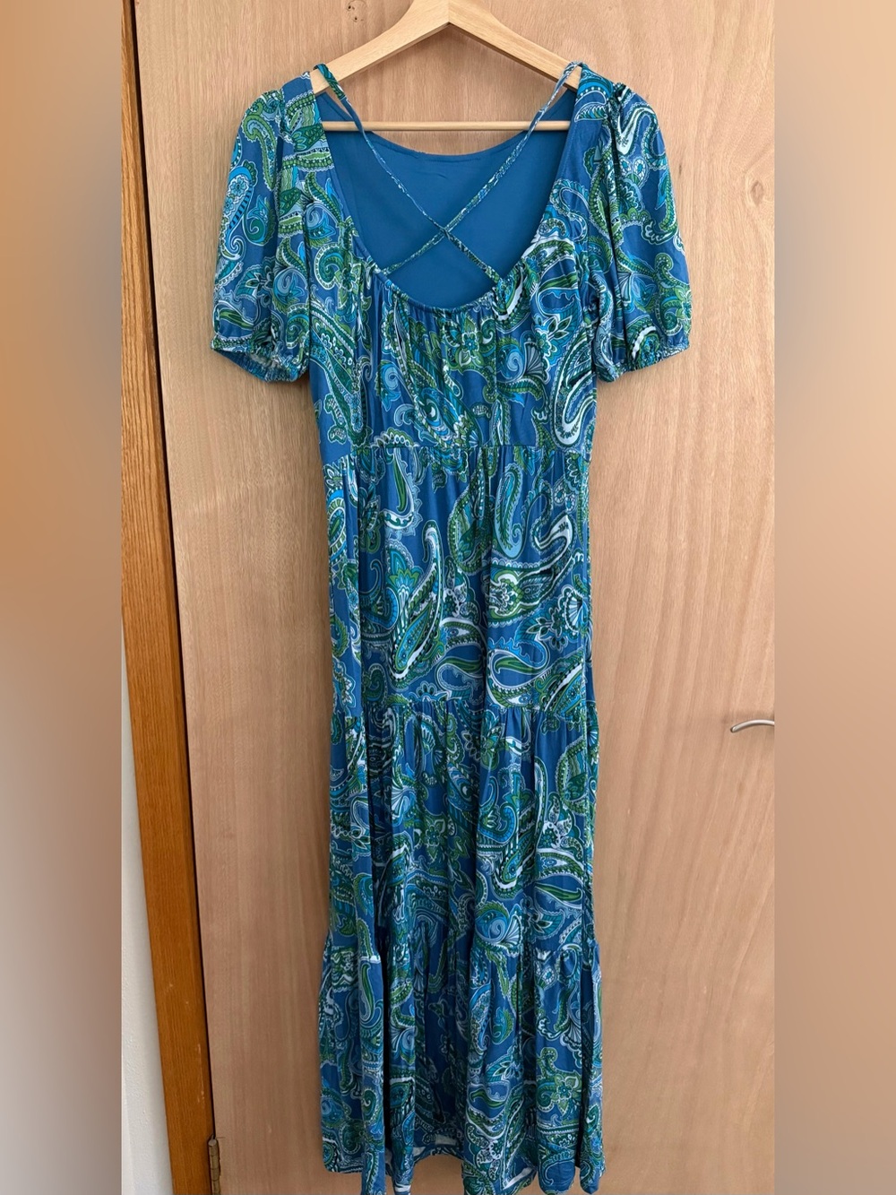 Boden Blue Paisley Cutout Back Jersey Maxi Dress New - Picture 6 of 7